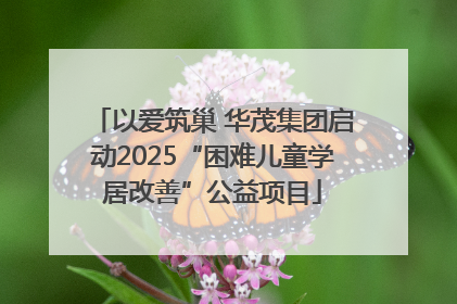 以爱筑巢 华茂集团启动2025“困难儿童学居改善”公益项目