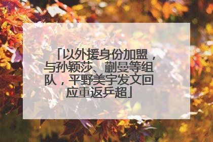 以外援身份加盟，与孙颖莎、蒯曼等组队，平野美宇发文回应重返乒超