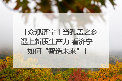众观济宁丨当孔孟之乡遇上新质生产力 看济宁如何“智造未来”