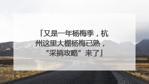 又是一年杨梅季，杭州这里大棚杨梅已熟，“采摘攻略”来了