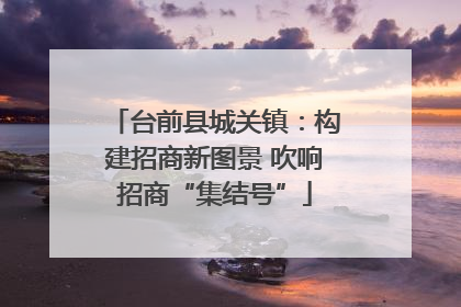 台前县城关镇：构建招商新图景 吹响招商“集结号”