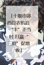 十堰市郧西县农机追“丰”正当时 打赢“三夏”促增收