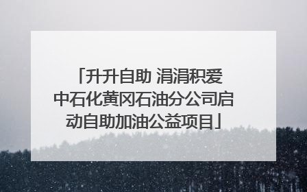 升升自助 涓涓积爱 中石化黄冈石油分公司启动自助加油公益项目