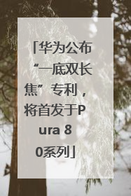 华为公布“一底双长焦”专利，将首发于Pura 80系列