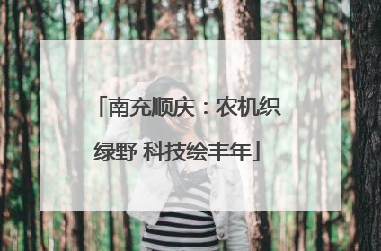 南充顺庆：农机织绿野 科技绘丰年