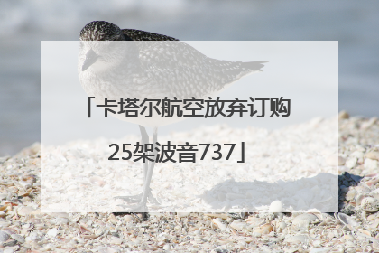 卡塔尔航空放弃订购25架波音737