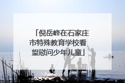 倪岳峰在石家庄市特殊教育学校看望慰问少年儿童