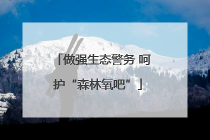 做强生态警务 呵护“森林氧吧”