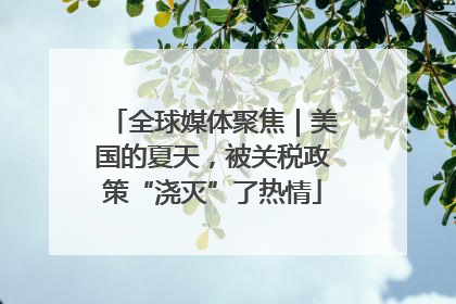 全球媒体聚焦｜美国的夏天，被关税政策“浇灭”了热情