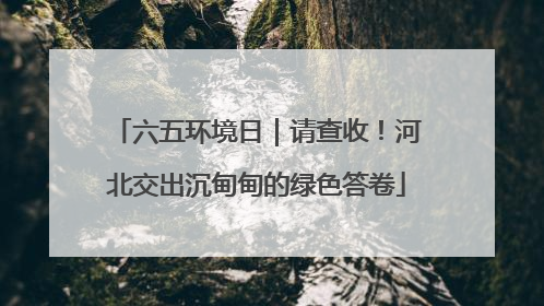 六五环境日｜请查收！河北交出沉甸甸的绿色答卷