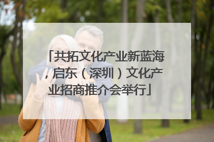 共拓文化产业新蓝海，启东（深圳）文化产业招商推介会举行