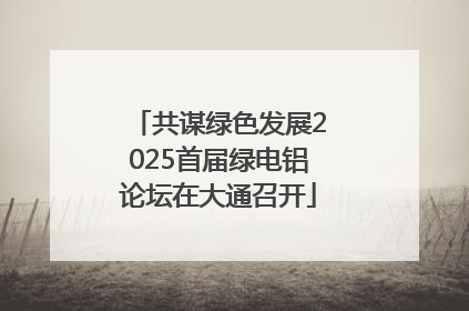 共谋绿色发展2025首届绿电铝论坛在大通召开