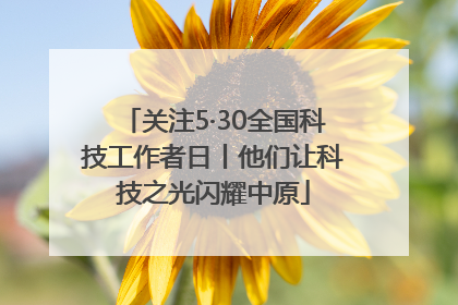 关注5·30全国科技工作者日丨他们让科技之光闪耀中原