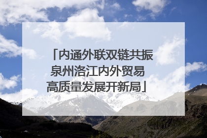 内通外联双链共振 泉州洛江内外贸易高质量发展开新局