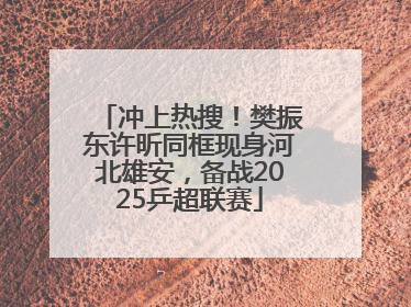 冲上热搜！樊振东许昕同框现身河北雄安，备战2025乒超联赛