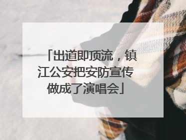 出道即顶流，镇江公安把安防宣传做成了演唱会
