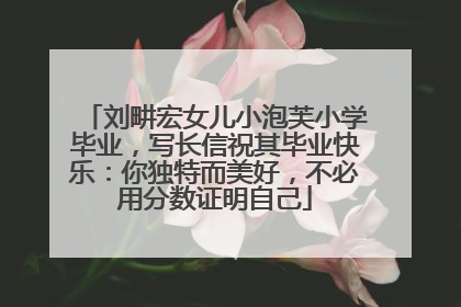 刘畊宏女儿小泡芙小学毕业，写长信祝其毕业快乐：你独特而美好，不必用分数证明自己