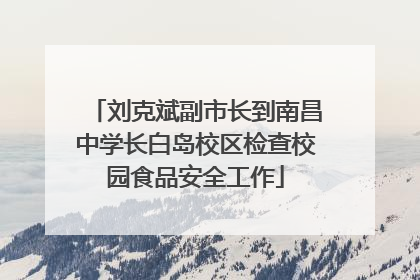 刘克斌副市长到南昌中学长白岛校区检查校园食品安全工作