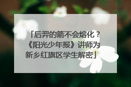 后羿的箭不会熔化？《阳光少年报》讲师为新乡红旗区学生解密