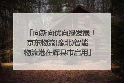 向新向优向绿发展！京东物流(豫北)智能物流港在辉县市启用