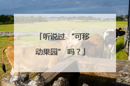 听说过 “可移动果园” 吗？