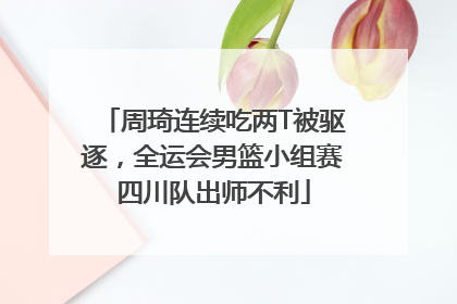 周琦连续吃两T被驱逐，全运会男篮小组赛四川队出师不利
