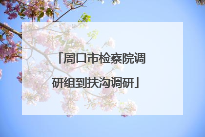 周口市检察院调研组到扶沟调研