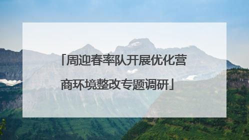 周迎春率队开展优化营商环境整改专题调研
