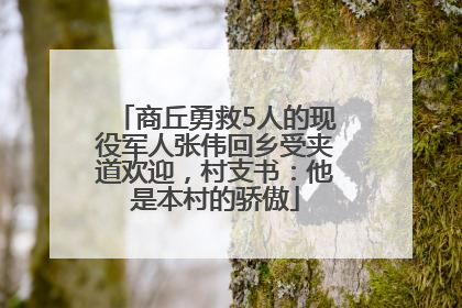 商丘勇救5人的现役军人张伟回乡受夹道欢迎，村支书：他是本村的骄傲