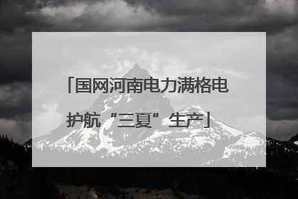 国网河南电力满格电护航“三夏”生产