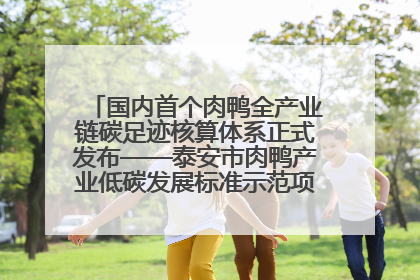 国内首个肉鸭全产业链碳足迹核算体系正式发布——泰安市肉鸭产业低碳发展标准示范项目顺利通过验收
