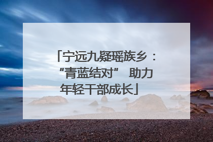 宁远九疑瑶族乡：“青蓝结对” 助力年轻干部成长