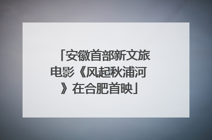 安徽首部新文旅电影《风起秋浦河》在合肥首映