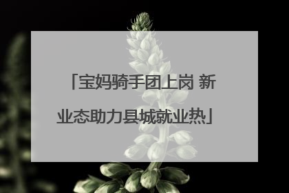 宝妈骑手团上岗 新业态助力县城就业热