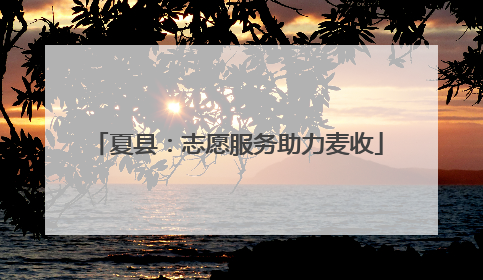 夏县：志愿服务助力麦收