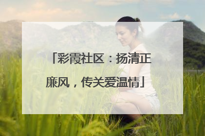 彩霞社区：扬清正廉风，传关爱温情