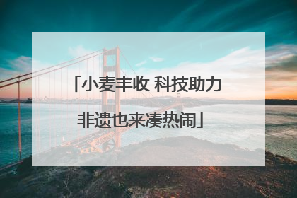 小麦丰收 科技助力 非遗也来凑热闹
