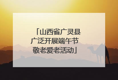 山西省广灵县广泛开展端午节敬老爱老活动
