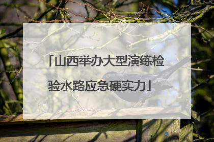 山西举办大型演练检验水路应急硬实力