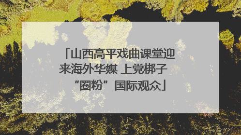 山西高平戏曲课堂迎来海外华媒 上党梆子“圈粉”国际观众