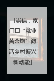 崇信：家门口“就业黄金期”激活乡村振兴新动能