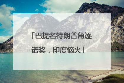 巴提名特朗普角逐诺奖，印度恼火