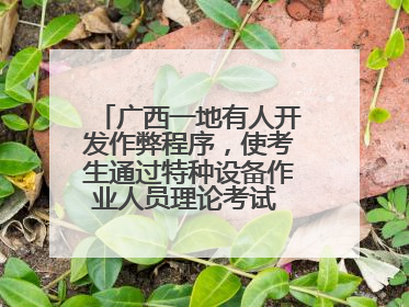广西一地有人开发作弊程序，使考生通过特种设备作业人员理论考试 131名考生证书被撤销