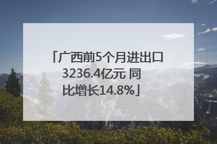 广西前5个月进出口3236.4亿元 同比增长14.8%