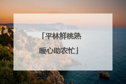 平林鲜桃熟 暖心助农忙