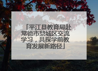 平江县教育局赴常德市鼎城区交流学习，共探学前教育发展新路径