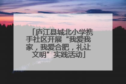 庐江县城北小学携手社区开展“我爱我家，我爱合肥，礼让文明”实践活动