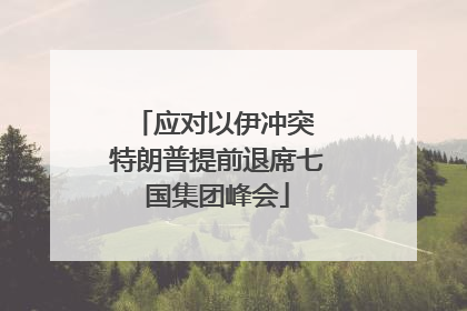 应对以伊冲突 特朗普提前退席七国集团峰会