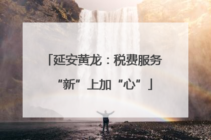 延安黄龙：税费服务“新”上加“心”