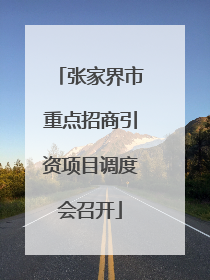 张家界市重点招商引资项目调度会召开